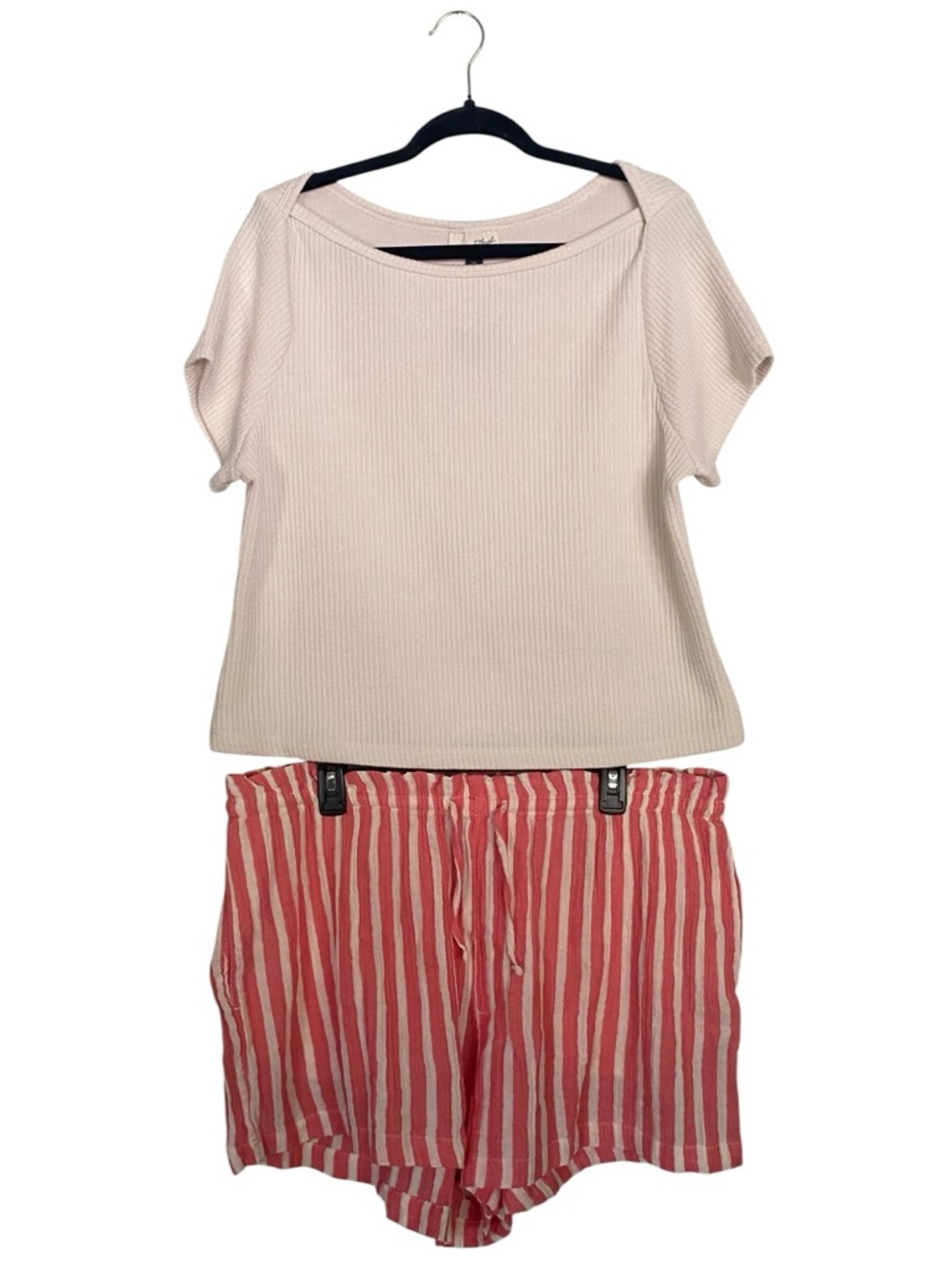 Universal Thread Outfit Sweater Top Striped Shorts Womens Plus Size XXL NWT